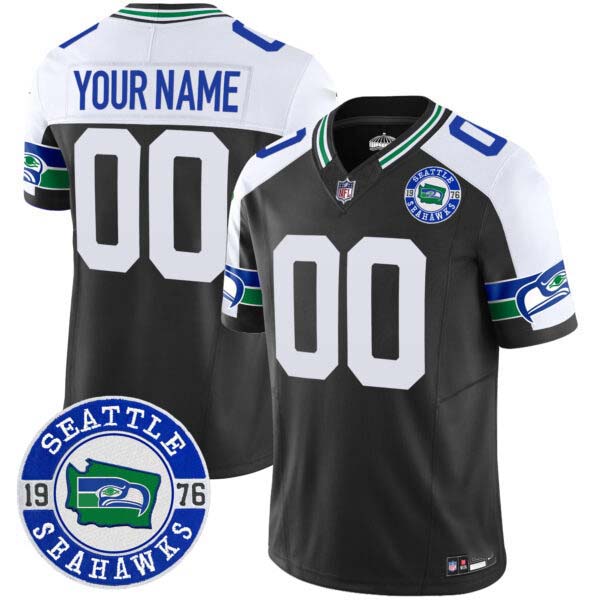 Seahawks Throwback Est. 1976 Patch Vapor Limited Custom Jersey – All Stitched