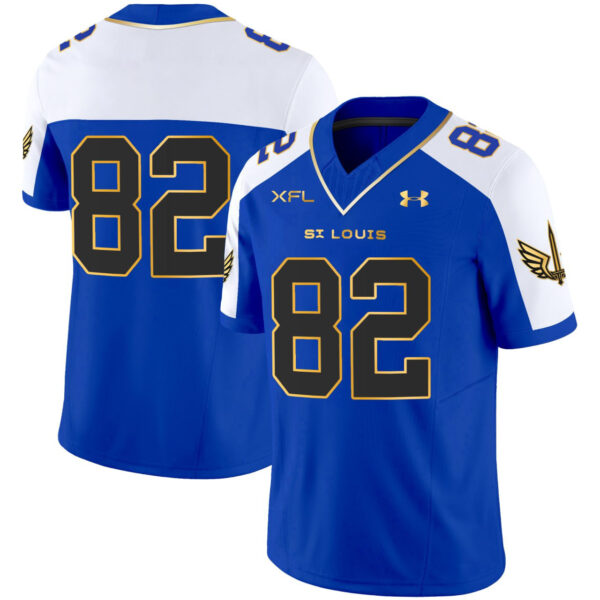 St. Louis Battlehawks Royal Alternate Jersey – All Stitched