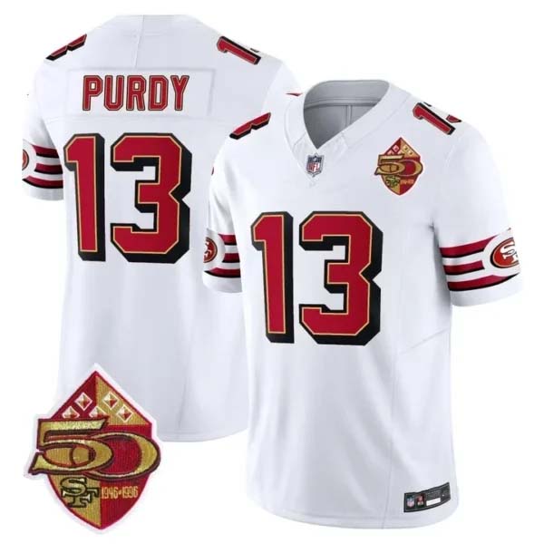 Brock Purdy San Francisco 49ers 1996 Throwback White Jersey – All Stitched