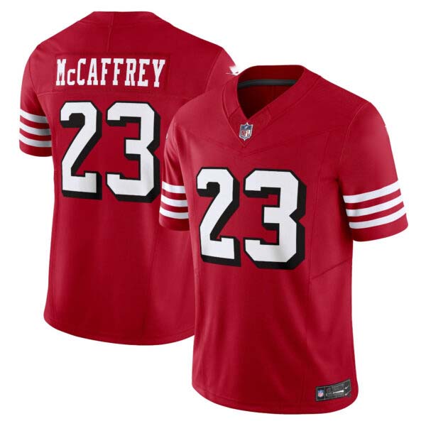 Christian McCaffrey San Francisco 49ers Vapor F.U.S.E. Limited Jersey – Scarlet – All Stitched