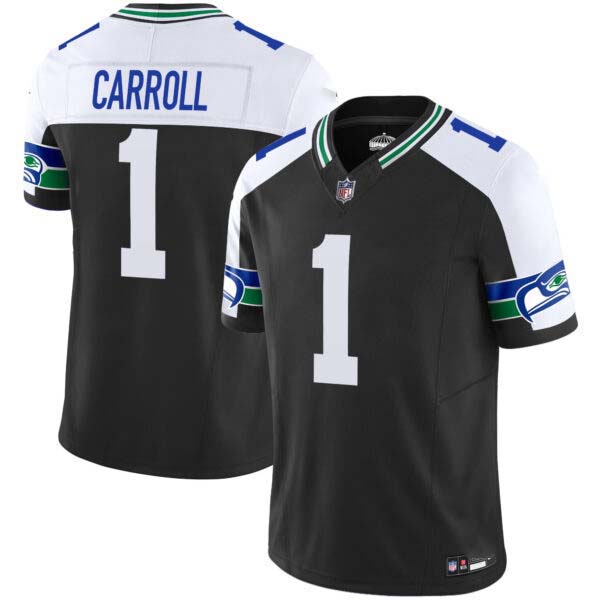 Pete Carroll Seahawks Throwback Vapor Limited Jersey – All Stitched