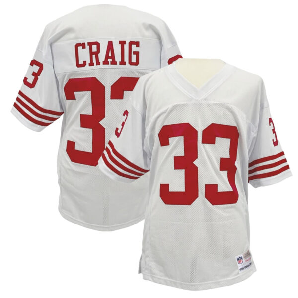 Roger Craig San Francisco 49ers Retired White Jersey – All Stitched