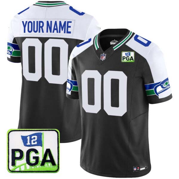 Seahawks PGA Patch Vapor Limited Custom Jersey – All Stitched