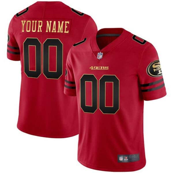 San Francisco 49ers Red Custom Jersey – All Stitched