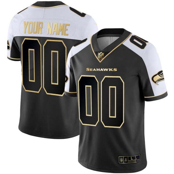Seattle Seahawks Gold Player Custom Jersey – All Stitched