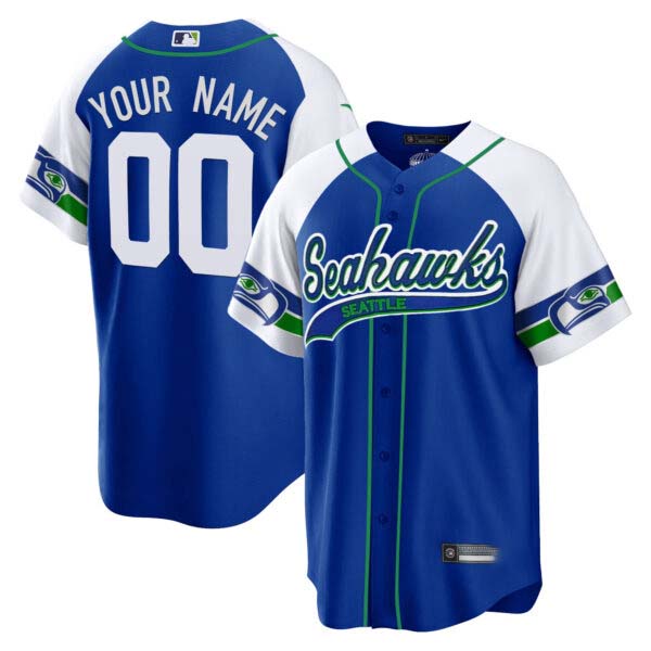 Seahawks Throwback & Gold Cool Base Custom Jersey – All Stitched