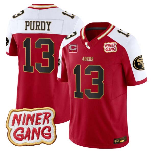 Men’s 49ers 2024 Niner Gang Patch Vapor Jersey – All Stitched