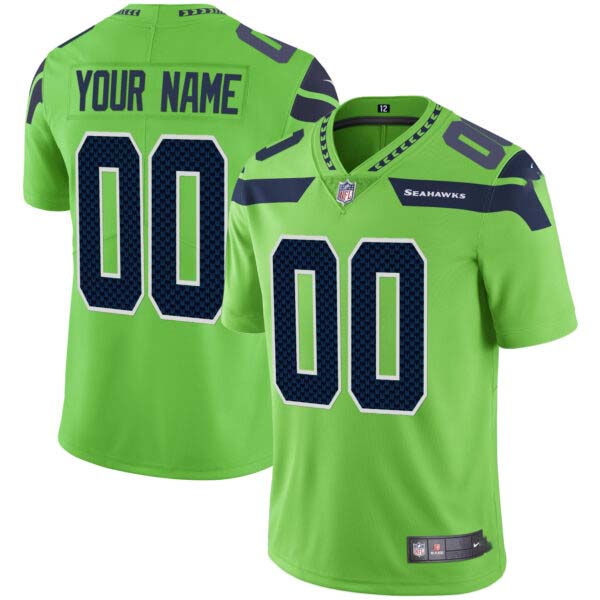 Seahawks Vapor Custom Jersey – All Stitched