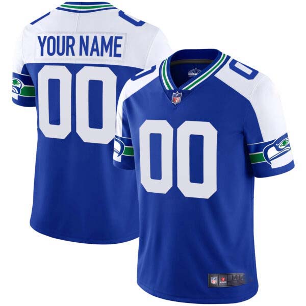 Seahawks Throwback & Gold Custom Jersey – All Stitched
