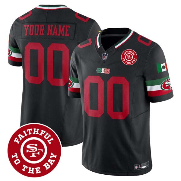 49ers Mexico Faithful To The Bay Patch Vapor Custom Jersey – All Stitched