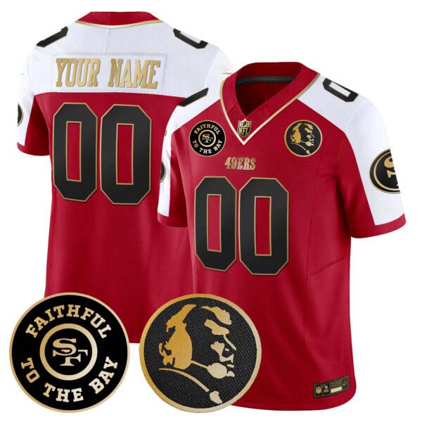 49ers Faithful & John Madden Patch Vapor Custom Jersey – All Stitched