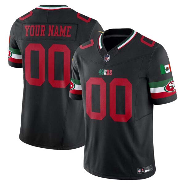 49ers Mexico Vapor Custom Jersey V2 – All Stitched