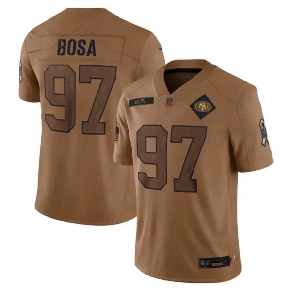Nick Bosa San Francisco 49ers 2023 Salute To Service Jersey – Brown