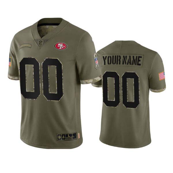 49ers 2022 Salute To Service Custom Jersey – All Stitched