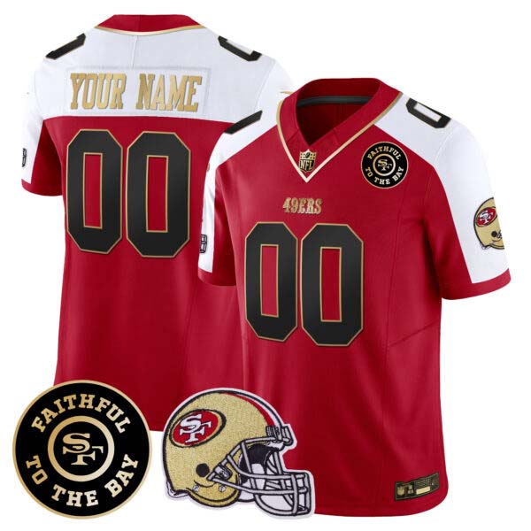 49ers Faithful To The Bay Patch Vapor Custom Jersey V5 – All Stitched