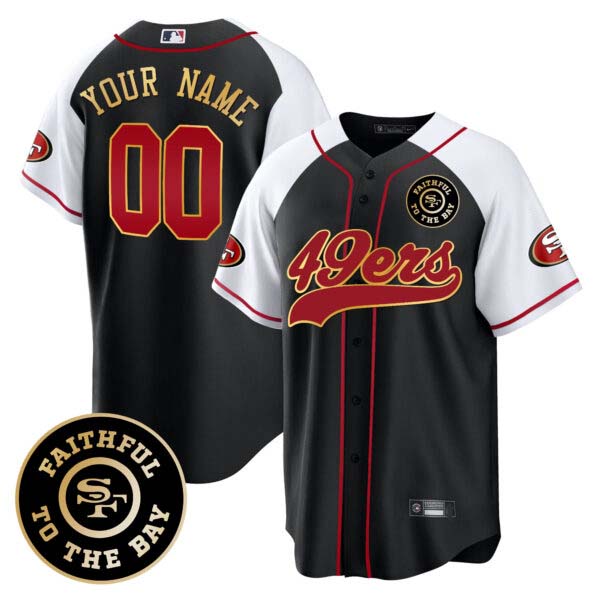 49ers Faithful To The Bay Patch Baseball Custom Jersey – All Stitched