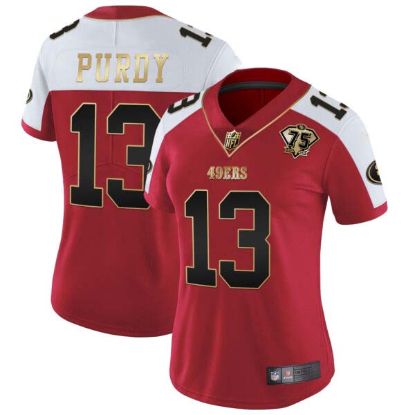 Women’s 49ers 2023 Vapor Gold Limited Jersey – All Stitched