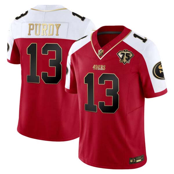 Men’s 49ers 2023 Vapor Gold Limited Jersey – All Stitched