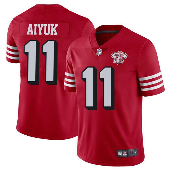 49ers 75th Anniversary Throwback Scarlet – All Stitched