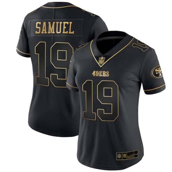 Women’s 49ers White Gold & Black Gold – All Stitched