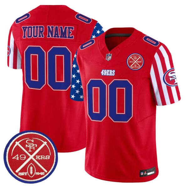 49ers American Style Vapor Limited Custom Jersey – All Stitched