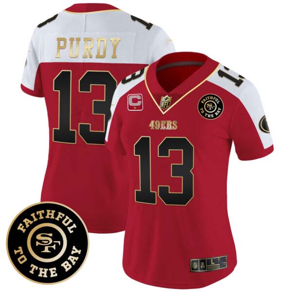Women’s 49ers Faithful To The Bay 2024 Patch Vapor Limited Jersey – All Stitched