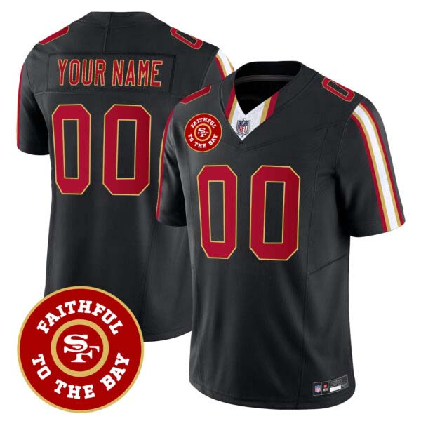 49ers Faithful To The Bay Patch Vapor Limited Custom Jersey V9 – All Stitched